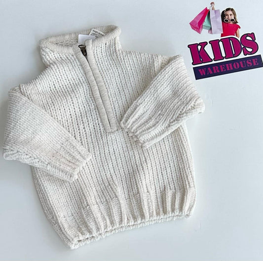 Baby Berry White Knit Jumper Size 000