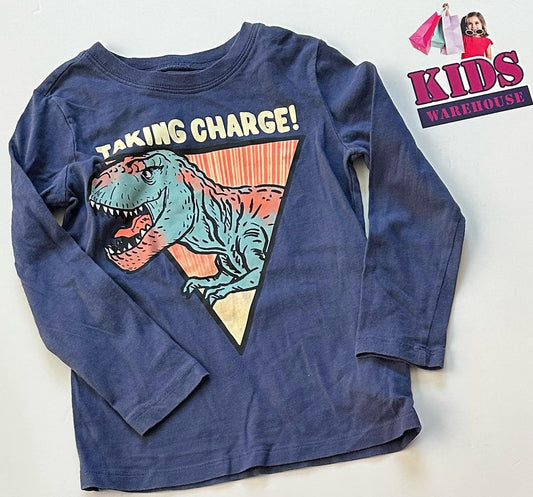 OshKosh Blue Long Sleeve T Rex Top Size 3