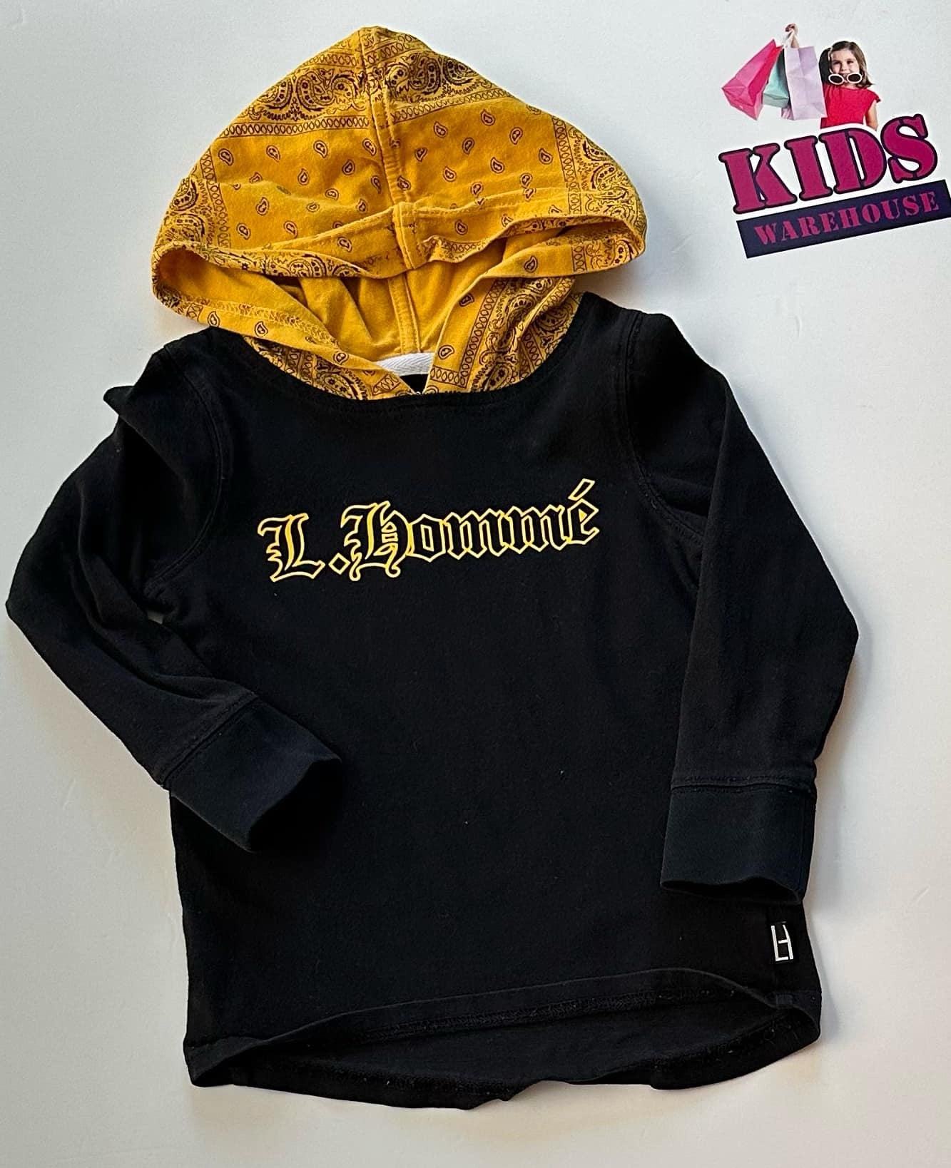 XLILX HOMME Black & Yellow Hoodie Size 1