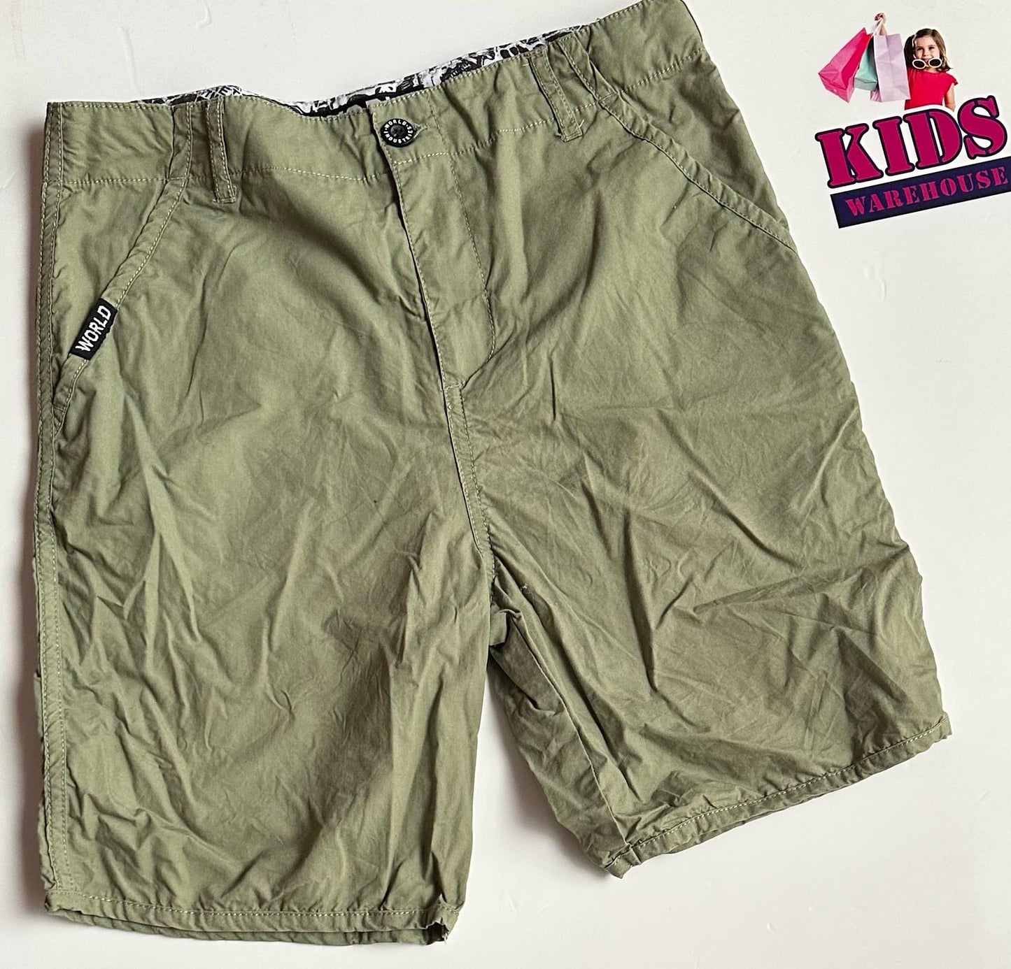 World Industries Green Shorts Size 16