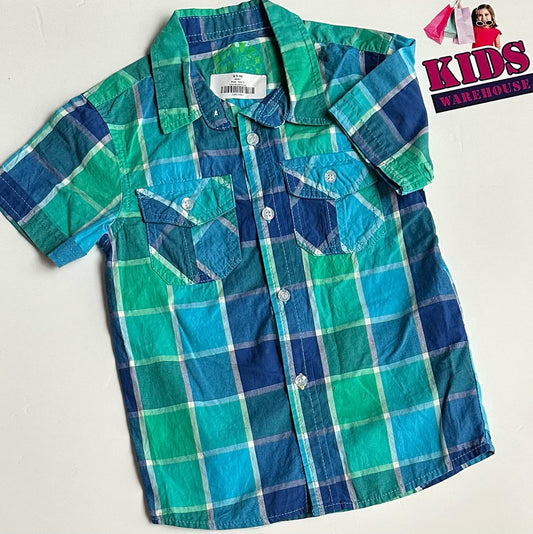 Rebel Green & Blue Top Size 5