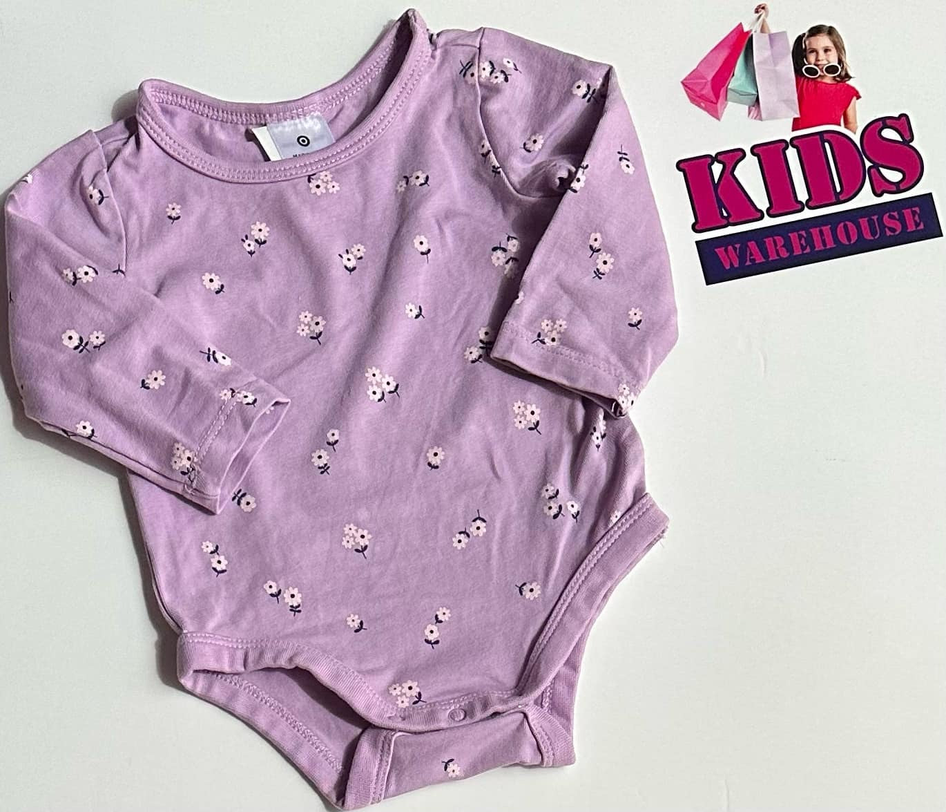 Target Purple Bodysuit With Flower Pattern Size 000