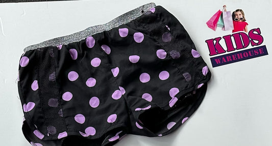 Cotton On Black Shorts With Purple Dot Pattern Size 4