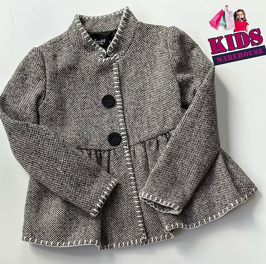 Bardot White & Black Knit Dress Coat Size 5