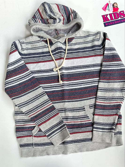 Pavement White & Blue Knit Hoodie Size 12