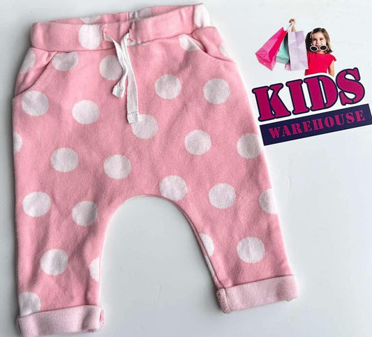 Seed Heritage Pink Pants With White Dotted Pattern Size 000