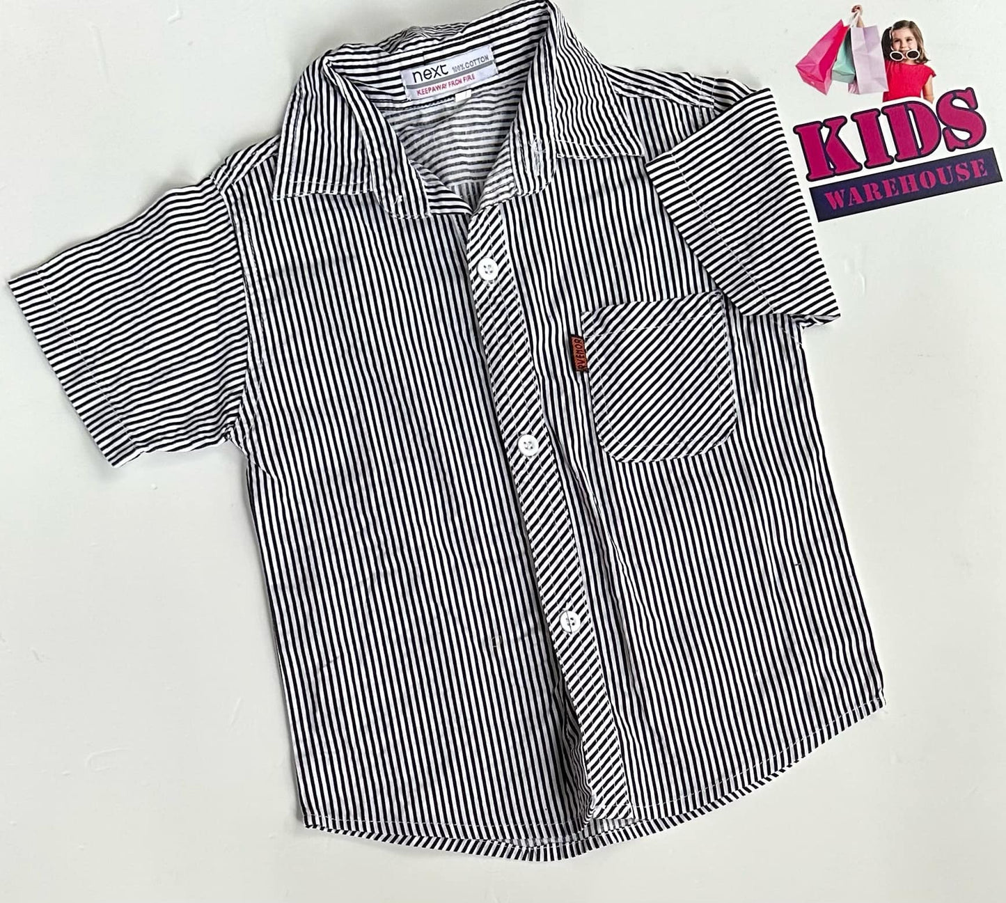 Next White & Black Top Size 8