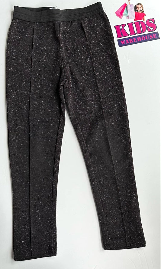 Cotton On Black Pants With Pink Sparkly Pattern Size 5