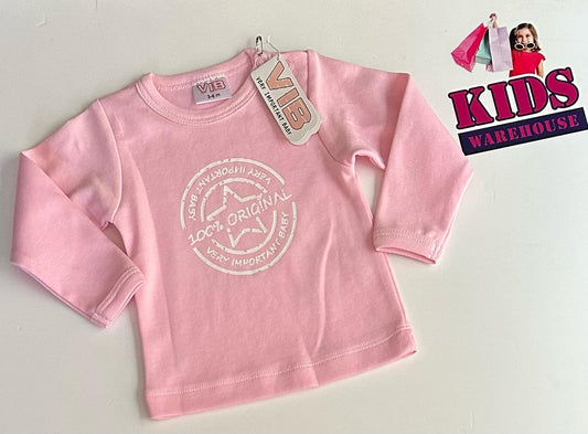 New VIB Pink Long Sleeve Top Size 00