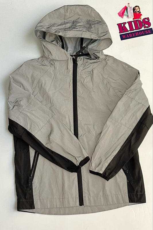 Urban Boy Grey & Black Rain Jacket Size 6