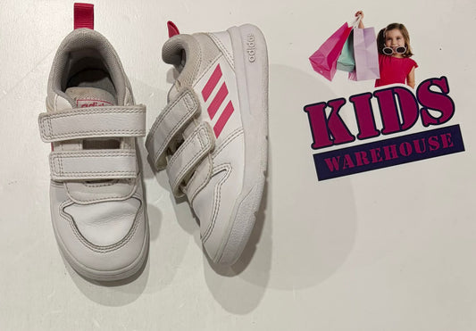 Adidas White, Pink Runners Size US6.5/UK6 (Child)