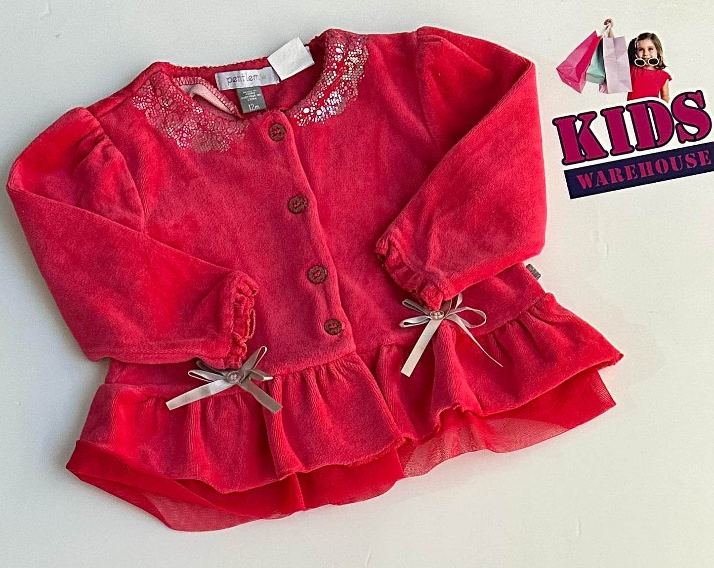 Petit Lem Button Up Top With Tutu Size 1