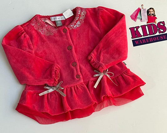 Petit Lem Button Up Top With Tutu Size 1