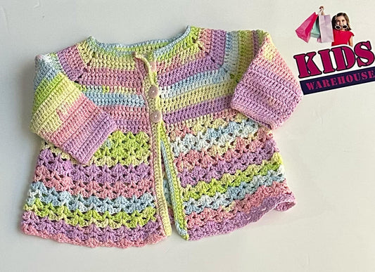 Homemade Knit Multi Coloured Cardigan Size 00