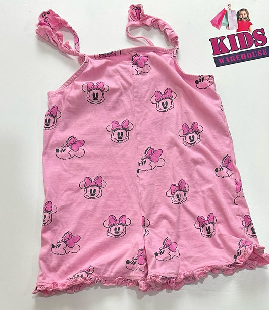 Disney Pink Romper With Minnie Mouse Pattern Size 6