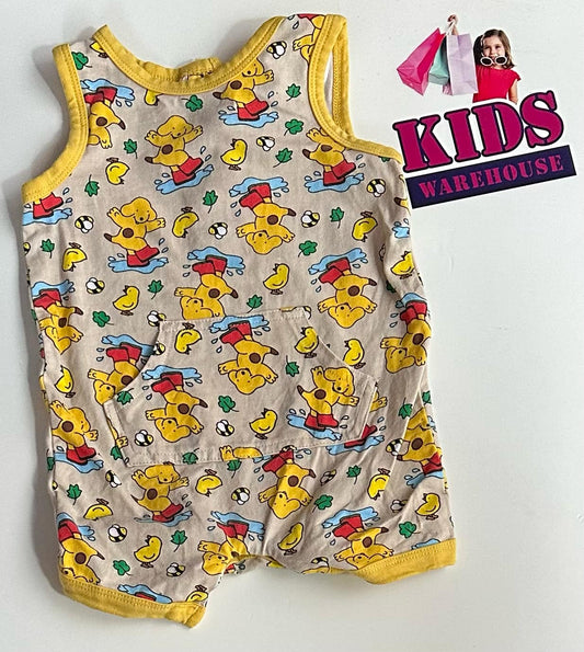 Fun With Spot Yellow & Grey Bodysuit Size 00