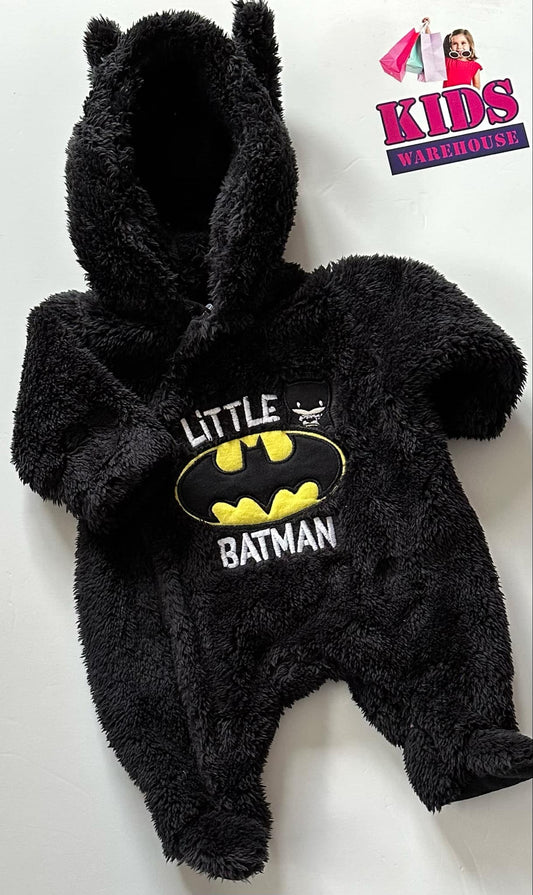 Batman Fluffy Jumpsuit With Batman Logo Print Size 0000