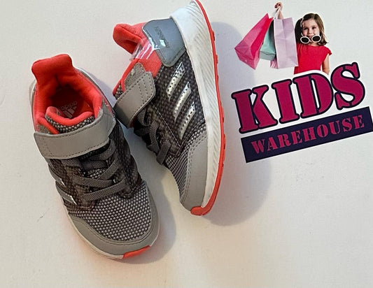 Adidas Grey and Red Runners Size US6/UK5.5 (Toddler)