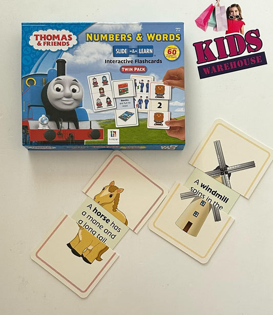 Thomas & Friends Numbers & Words Slide And Learn Interactive Flashcards Twin Pack