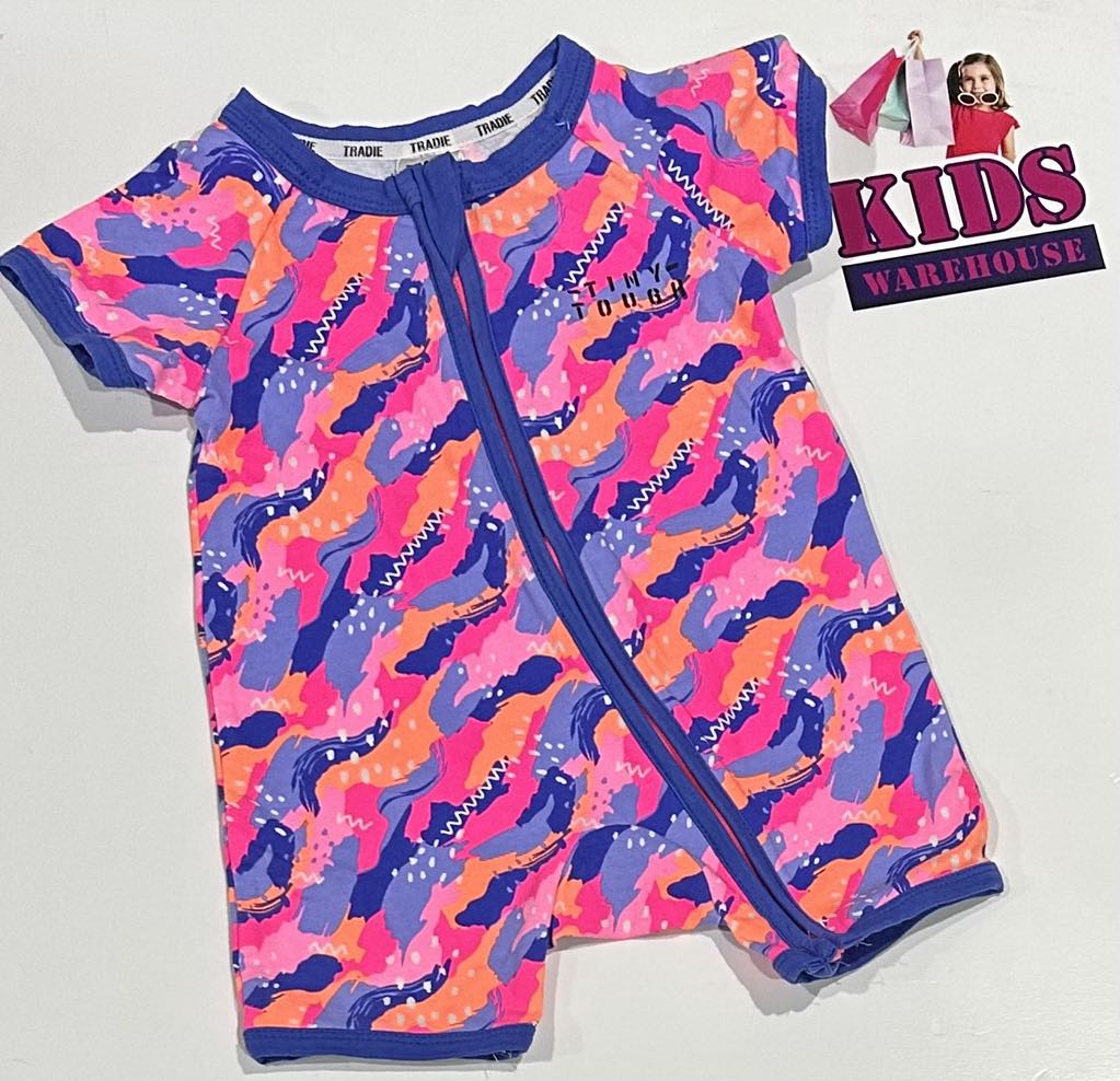 Tradie Blue & Pink Bodysuit Size 00