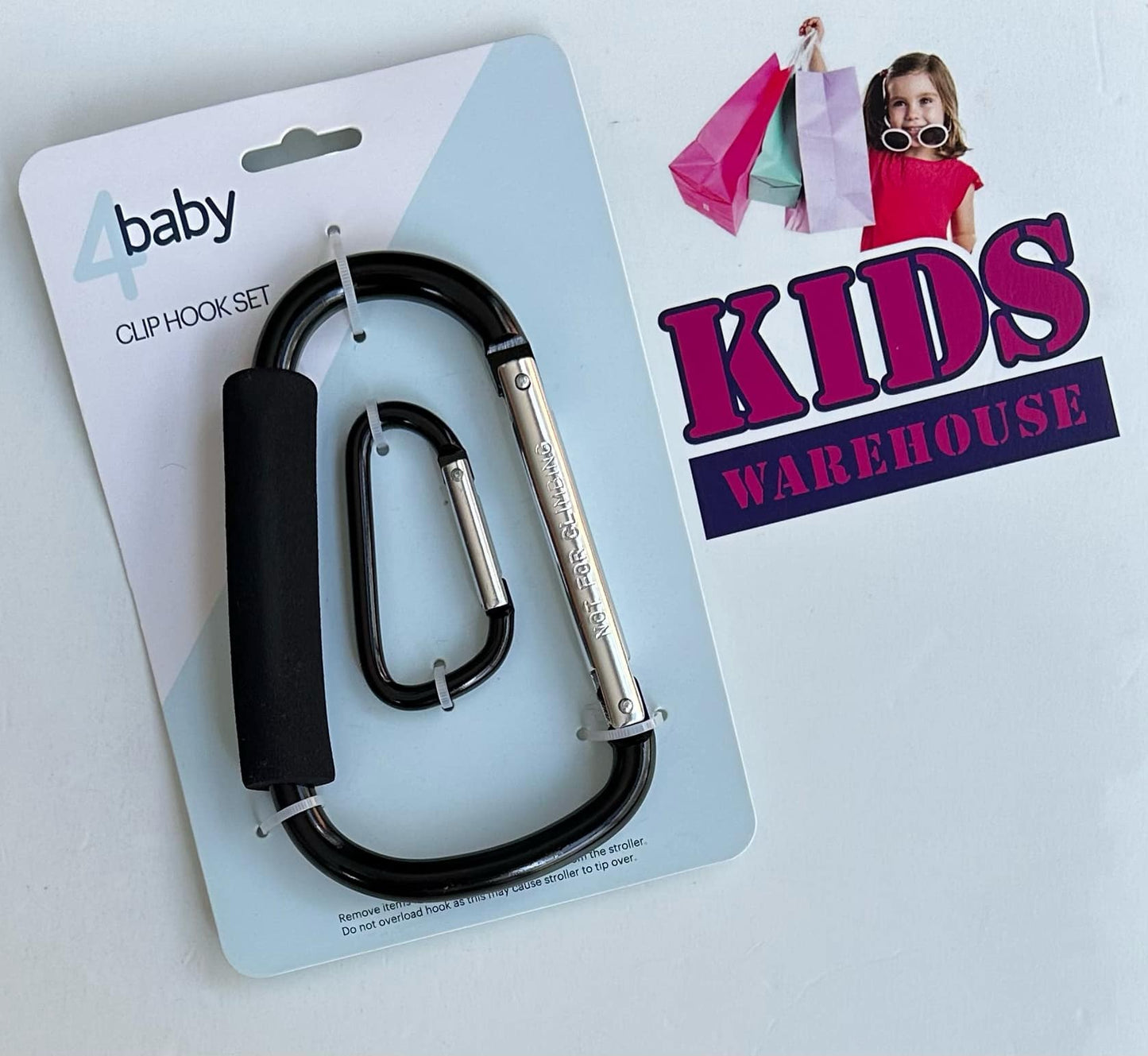 NEW 4Baby Clip Hook Set Black