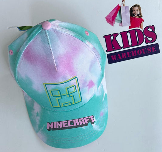 NEW Minecraft Teel & Pink Tie Dye Cap (Older Child)