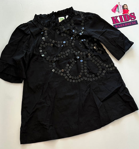 BIG Black Dress With 3D Flower Size 3