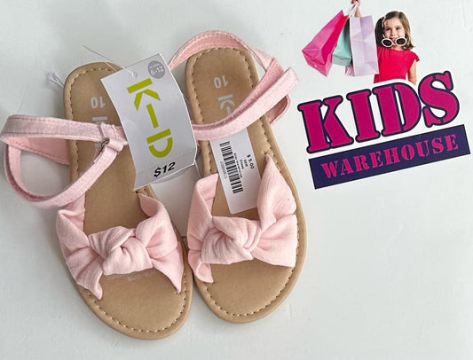 K-D Tan & Pink Sandles Size 10 (Toddler/ Child)