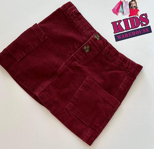 Cotton On Kids Red Skirt With Two Buttons Size 5