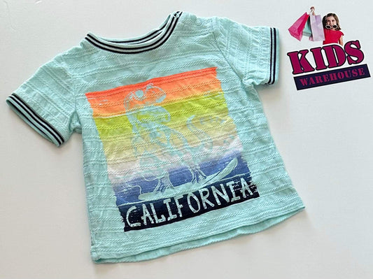 Sprout Blue Top With “California” Print Size 0