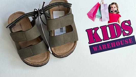 Target Baby Dark Green & Tan Sandles Size 3 (Baby)