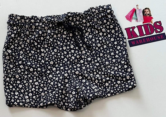 Target Black Shorts With White Flowers Size 6