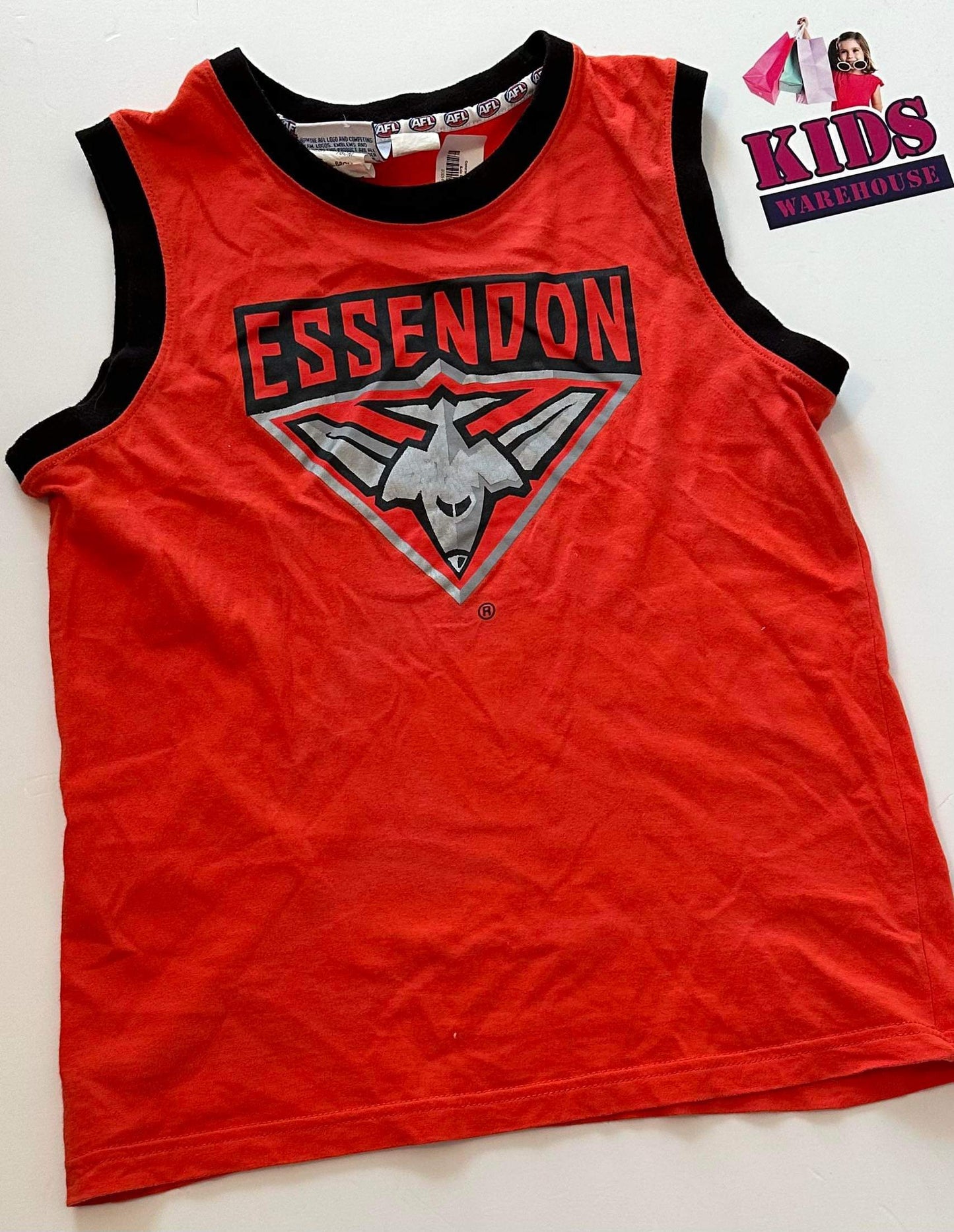 Official AFL Red Essendon Singlet Size 12