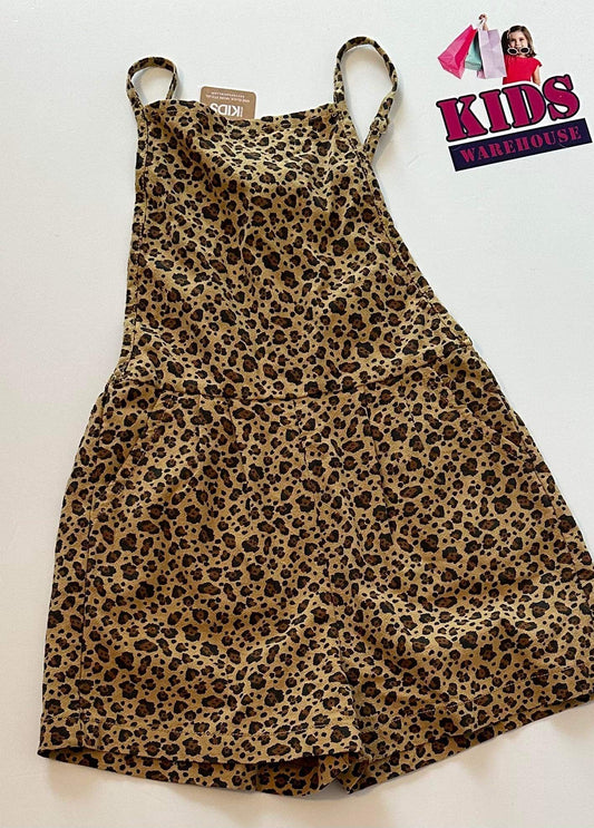 Cotton On Kids Brown Dress With Leopard Pattern Size 6