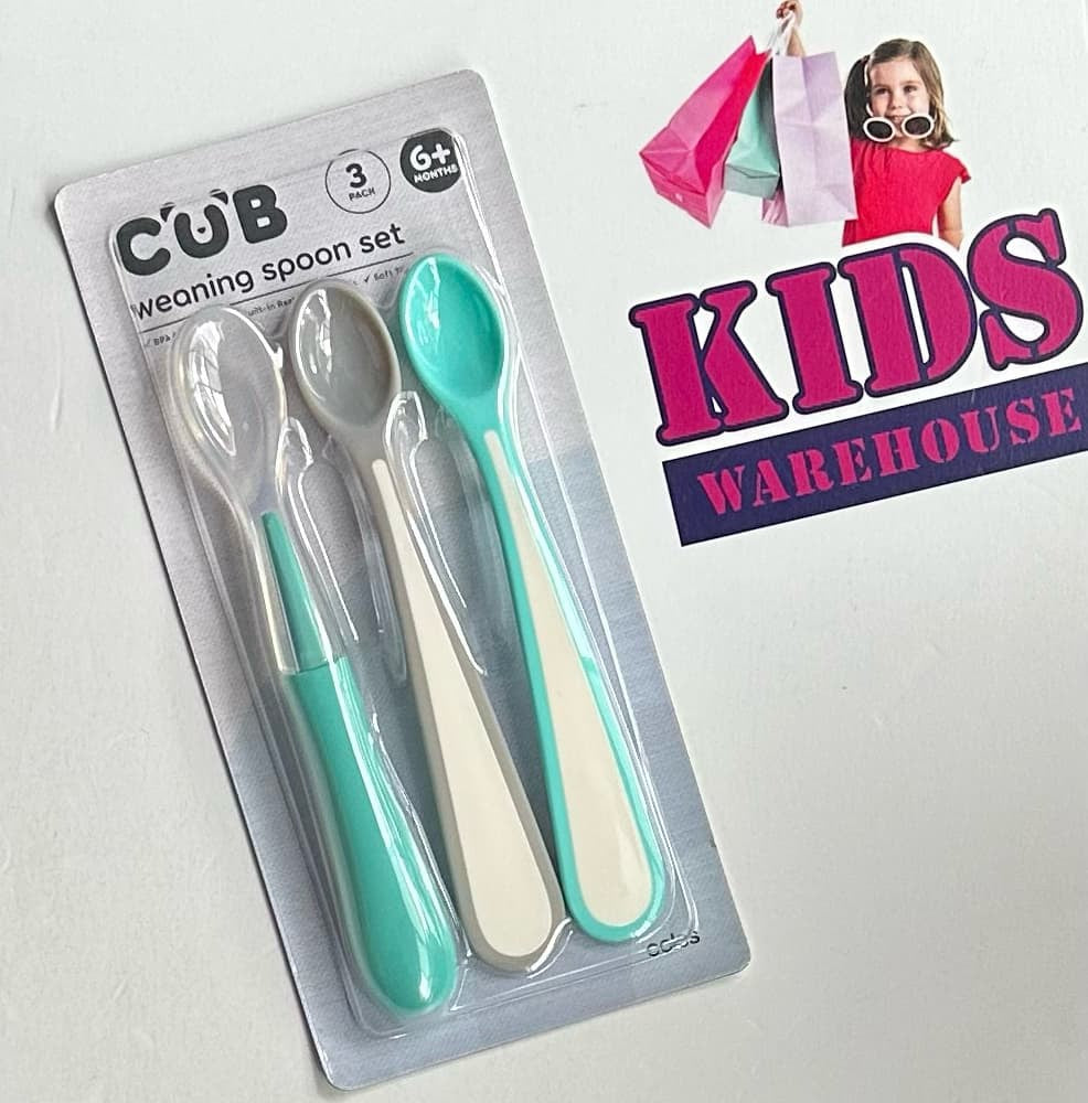 NEW Cub Weaning Spoon Set 3 Pack 6+ Month