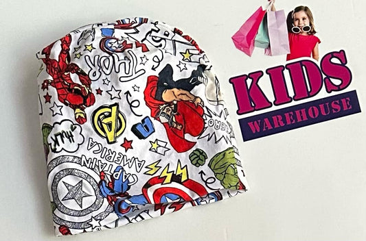 Marvel Avengers Characters And Logos Print Baby Beanie