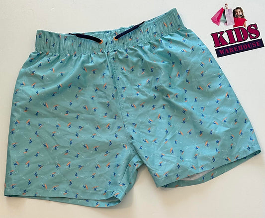 Lily & Dan Blue Shorts With Surfer Pattern Size 12