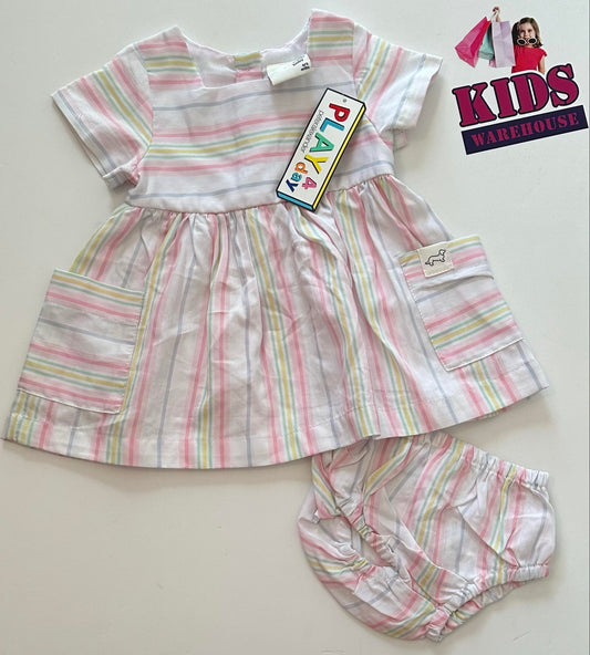 Peter Alexander White & Pink Dress 2 Piece Set Size 0000