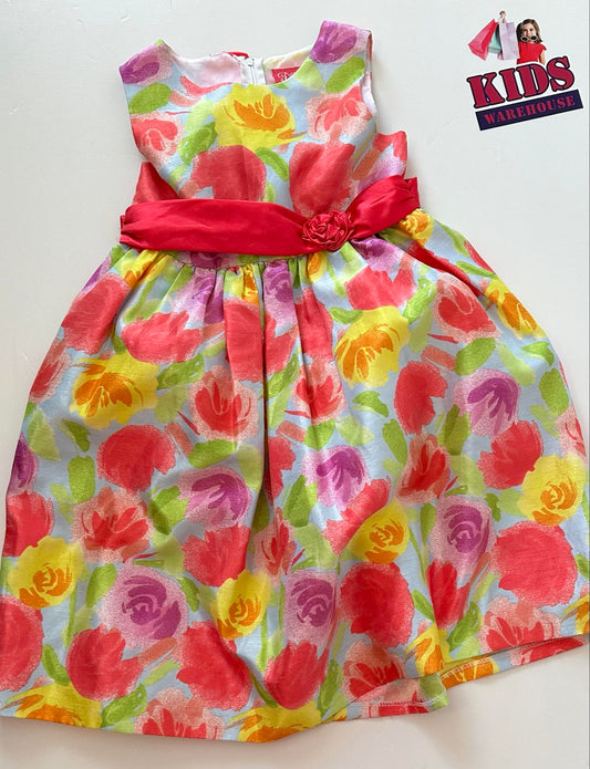 D’Lish Multi-Coloured Flower Dress Size 5