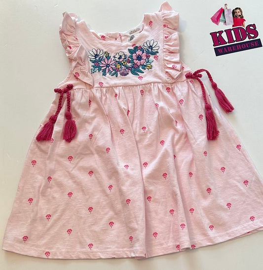 Milkshake Pink Dress With Flower Print Size 3