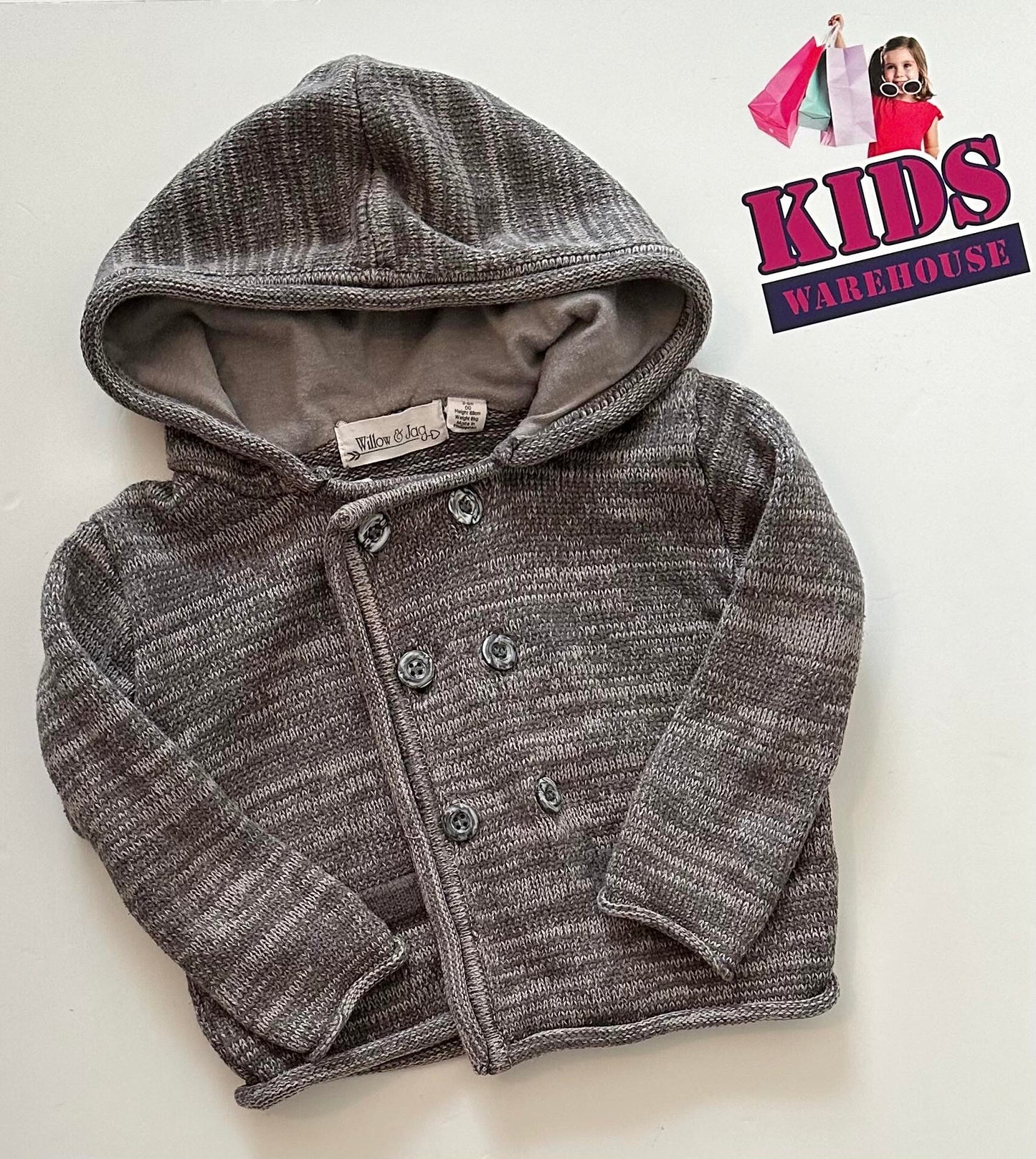 Willow & Jag Grey Hoodie Size 00