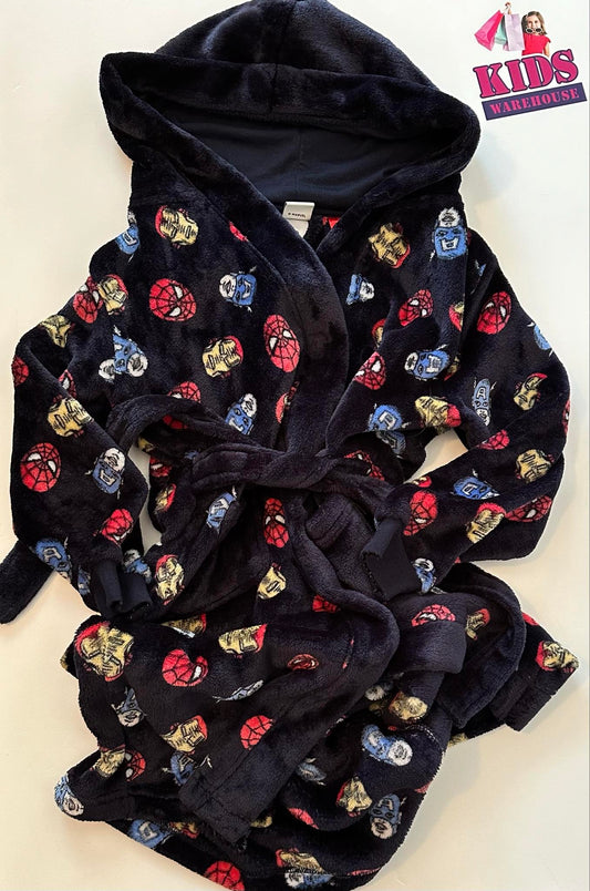 Marvel Black Gown With Marvel Characters Size 6