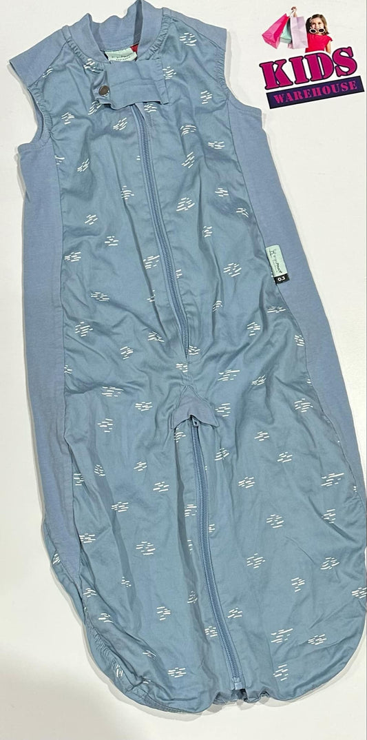 Ergo Pouch Australia Blue, White Stripe Print Size 000-1 TOG 0.3