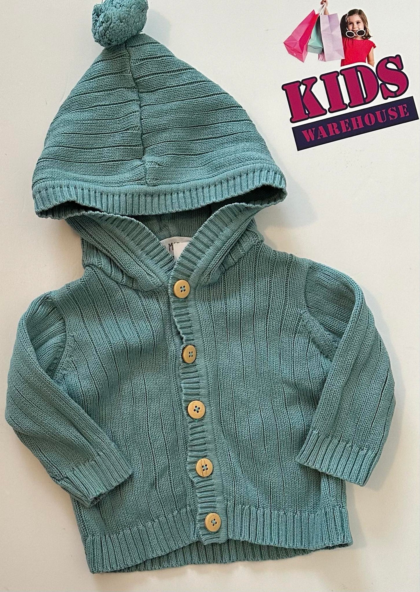 Rocco Madden Blue Knit Hoodie Size 000