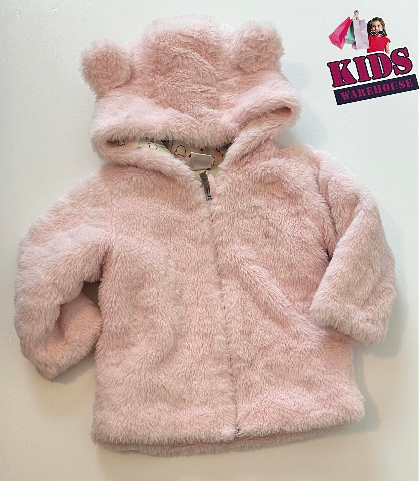 Hello Baby Pink Fluffy Hoodie Size 0