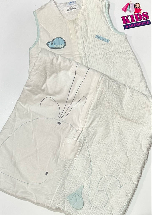 The Gro Company White, Whale Print Size 18-36 Months TOG 2.5