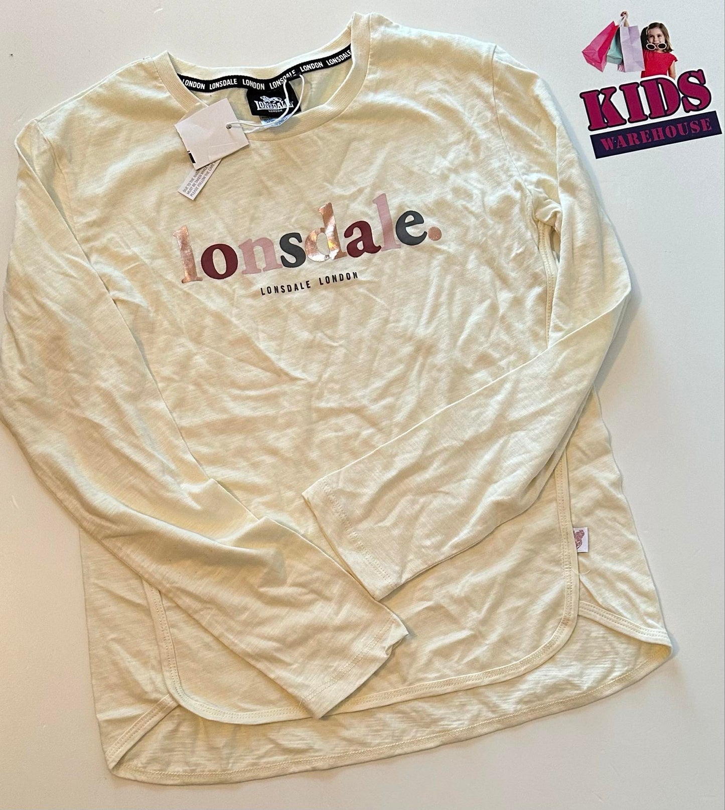 New Lonsdale White Top Size 12