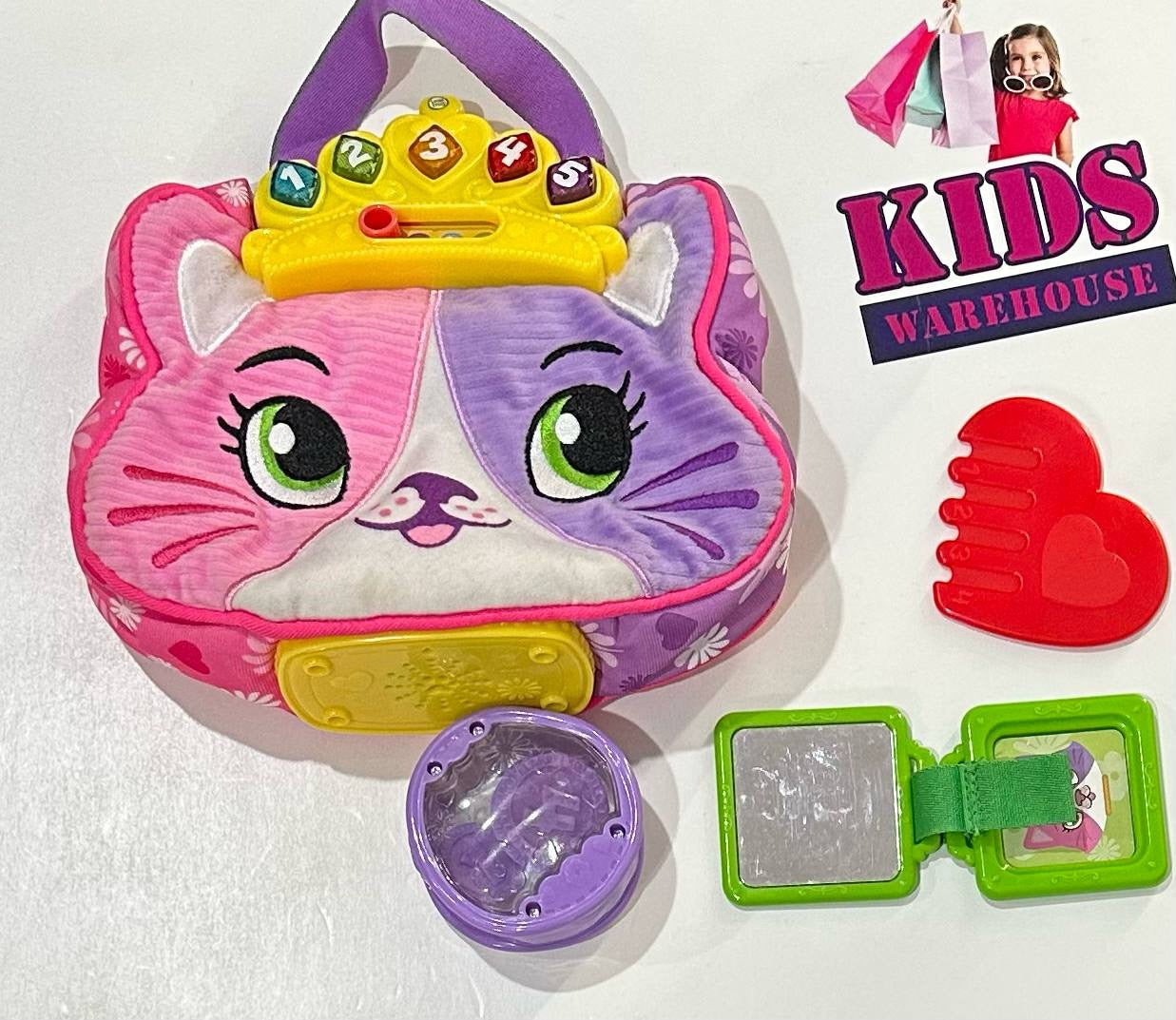 Leap Frog Counting Handbag Purple, Pink Cat (Tested)
