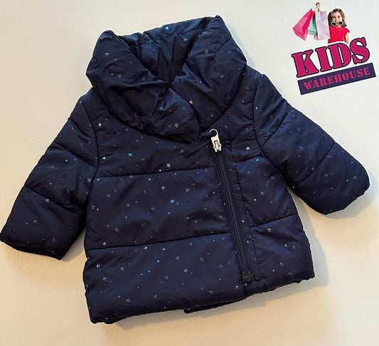 Cotton On Navy Blue Puffer Jacket Size 000