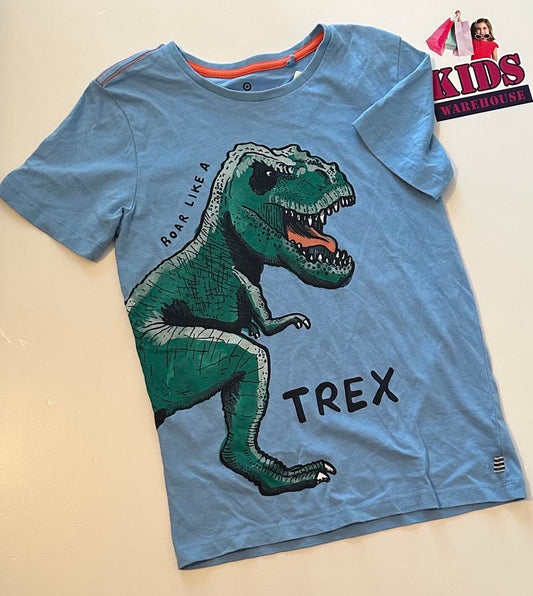 Target Blue Top With Trex Print Size 8